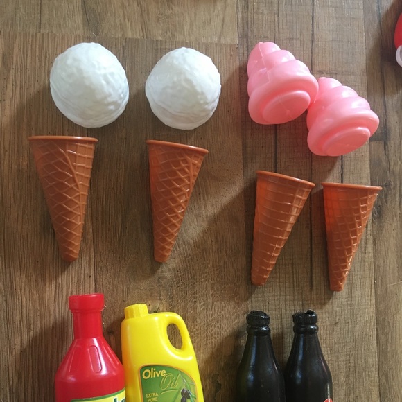 Lot Of Plastic Play Food With Shopping Basket - Picture 9 of 13